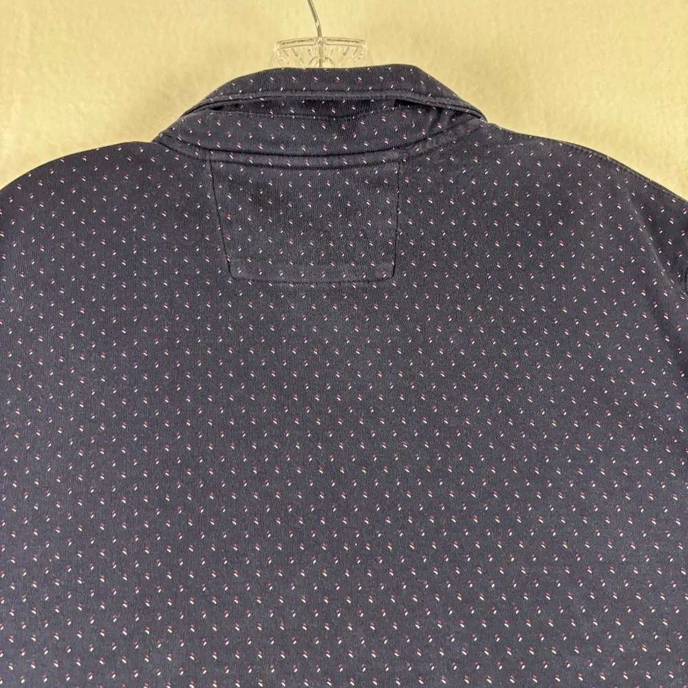 Banana Republic Dress Polo Shirt, Blue with White, Red Specks,  Men's, Size XL - Picture 6 of 11